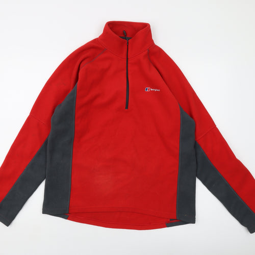 Berghaus Mens Red Polyester Pullover Sweatshirt Size M