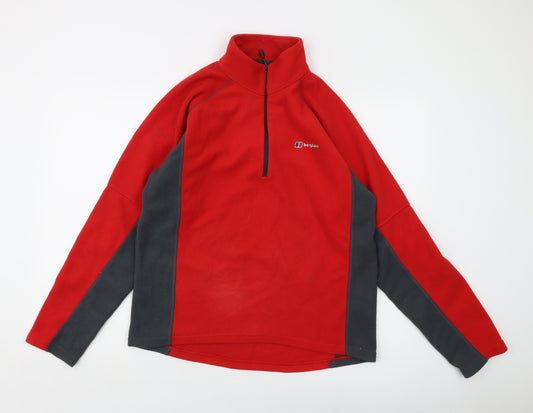 Berghaus Mens Red Polyester Pullover Sweatshirt Size M