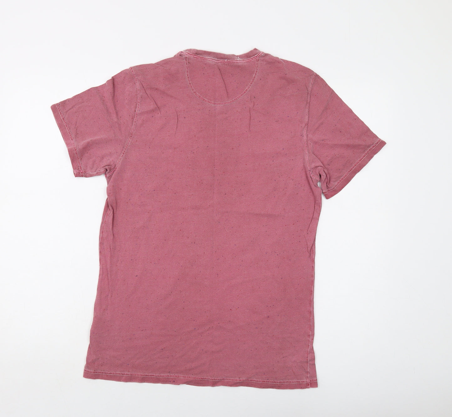 Barbour Mens Pink Cotton T-Shirt Size M Crew Neck