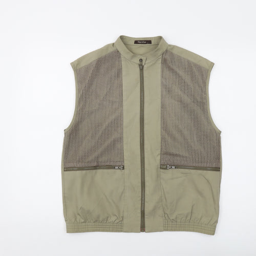 Matchset Womens Green Jacket Waistcoat Size 12 Zip