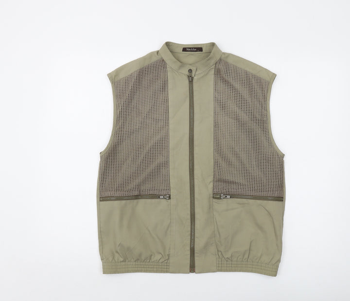 Matchset Womens Green Jacket Waistcoat Size 12 Zip