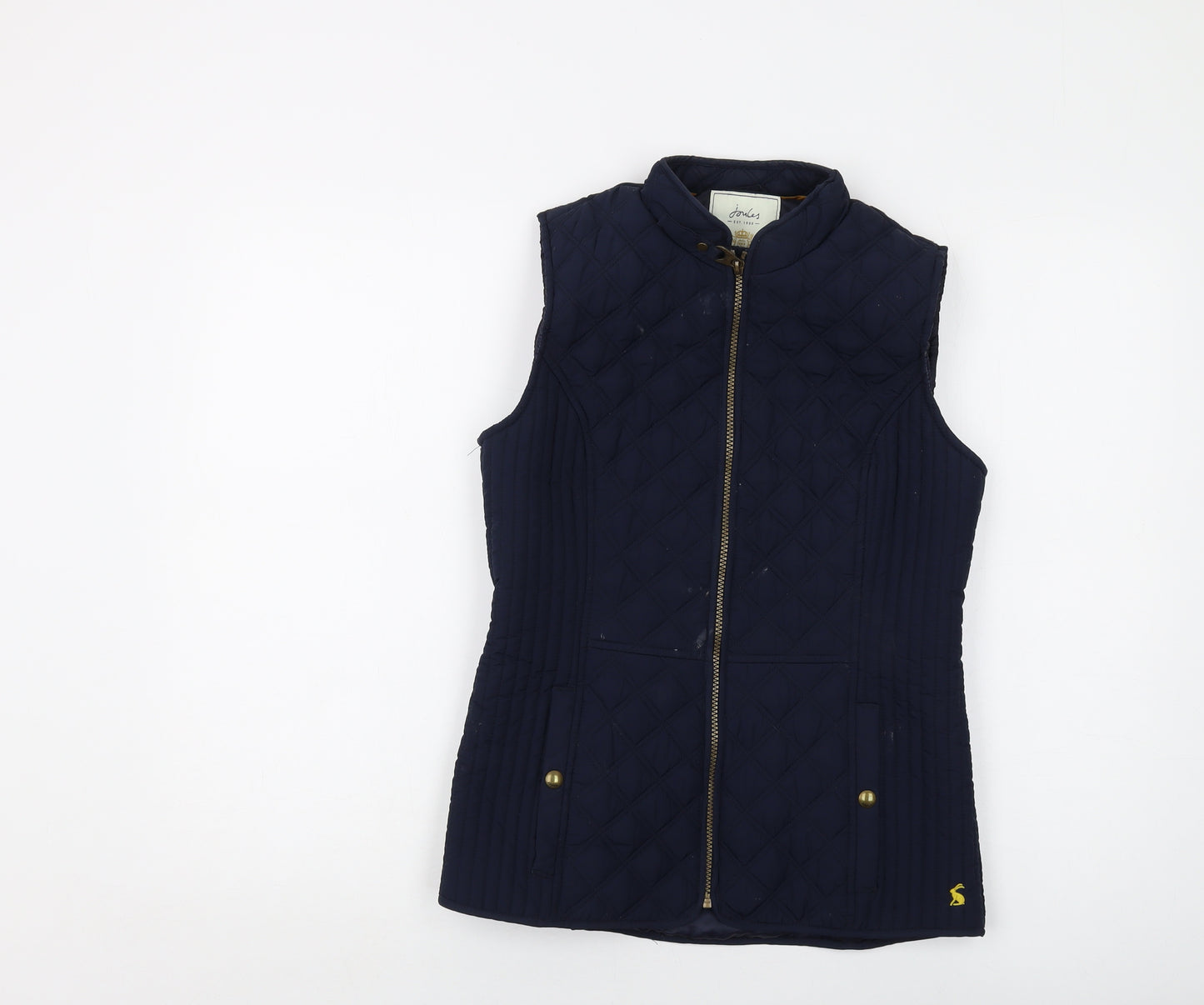 Joules Womens Blue Quilted Waistcoat Size 10 Zip