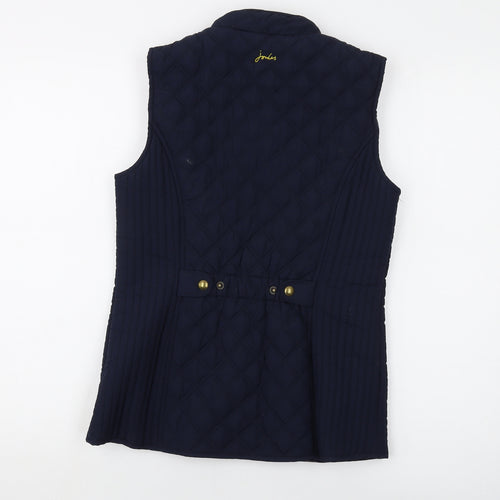 Joules Womens Blue Quilted Waistcoat Size 10 Zip