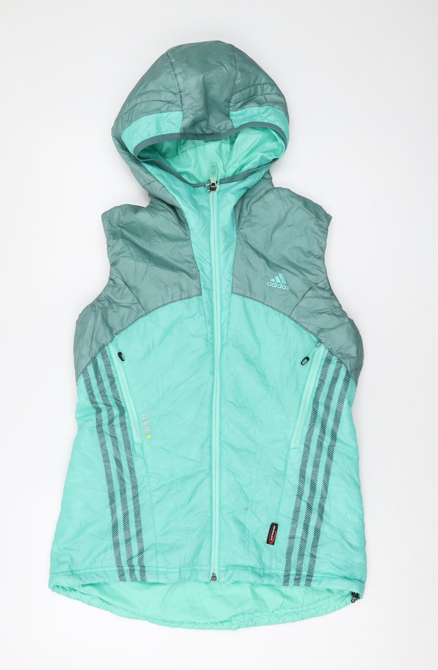 adidas Womens Green Gilet Waistcoat Size 10 Zip