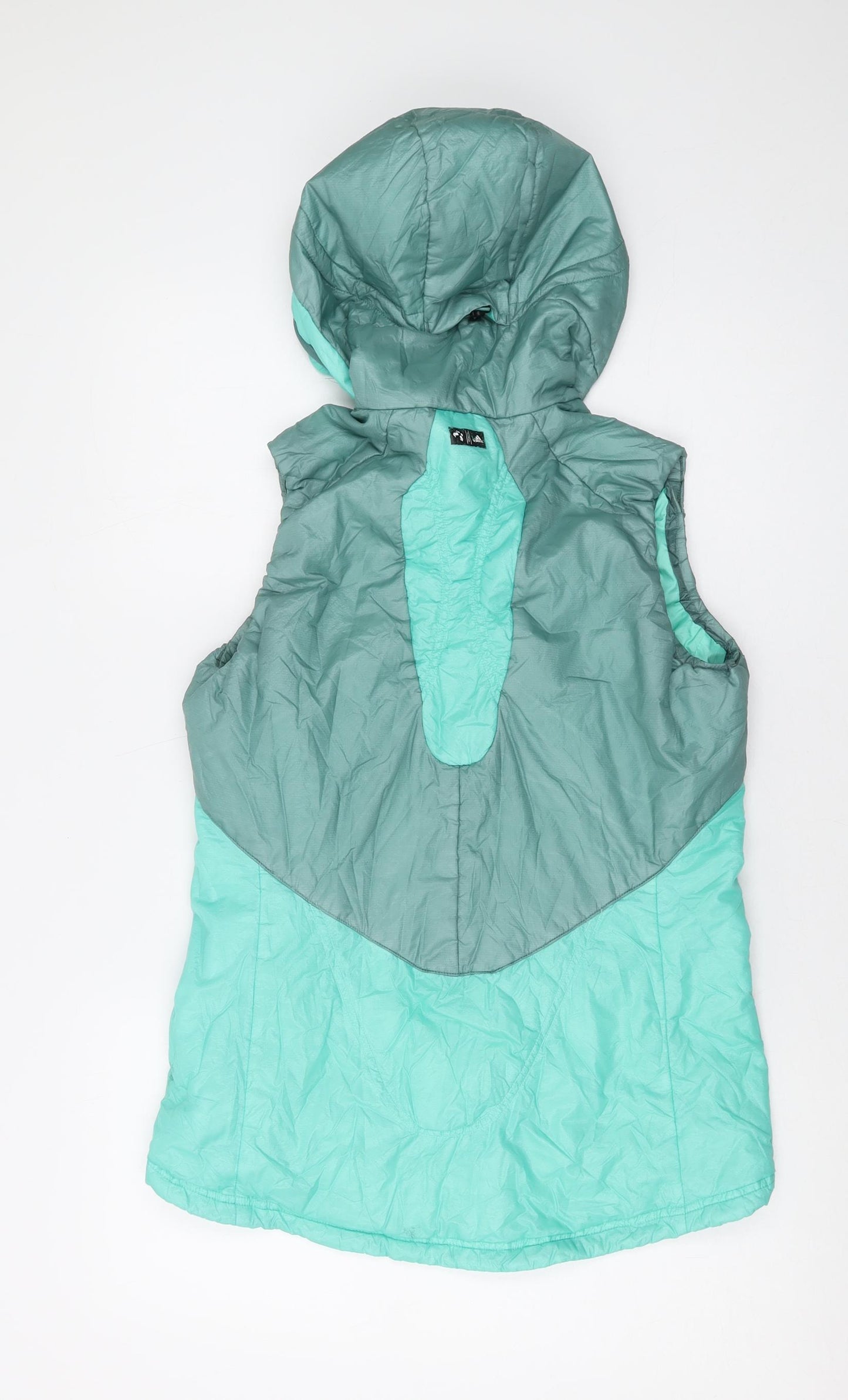 adidas Womens Green Gilet Waistcoat Size 10 Zip