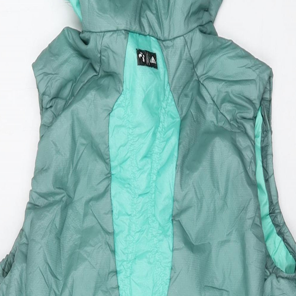 adidas Womens Green Gilet Waistcoat Size 10 Zip