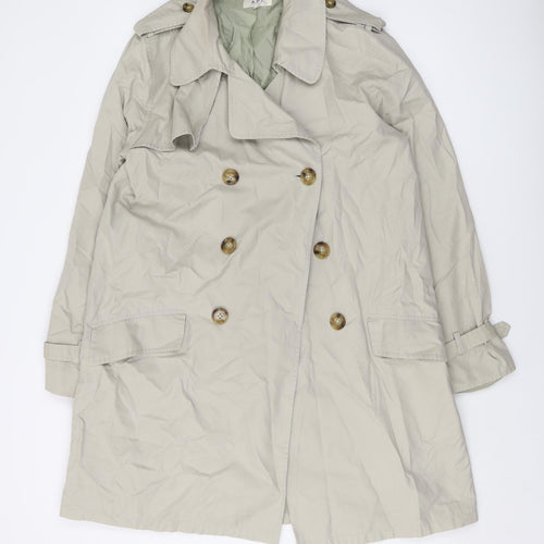 A.P.C Womens Grey Overcoat Coat Size M Button