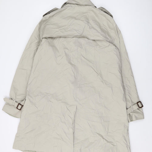 A.P.C Womens Grey Overcoat Coat Size M Button