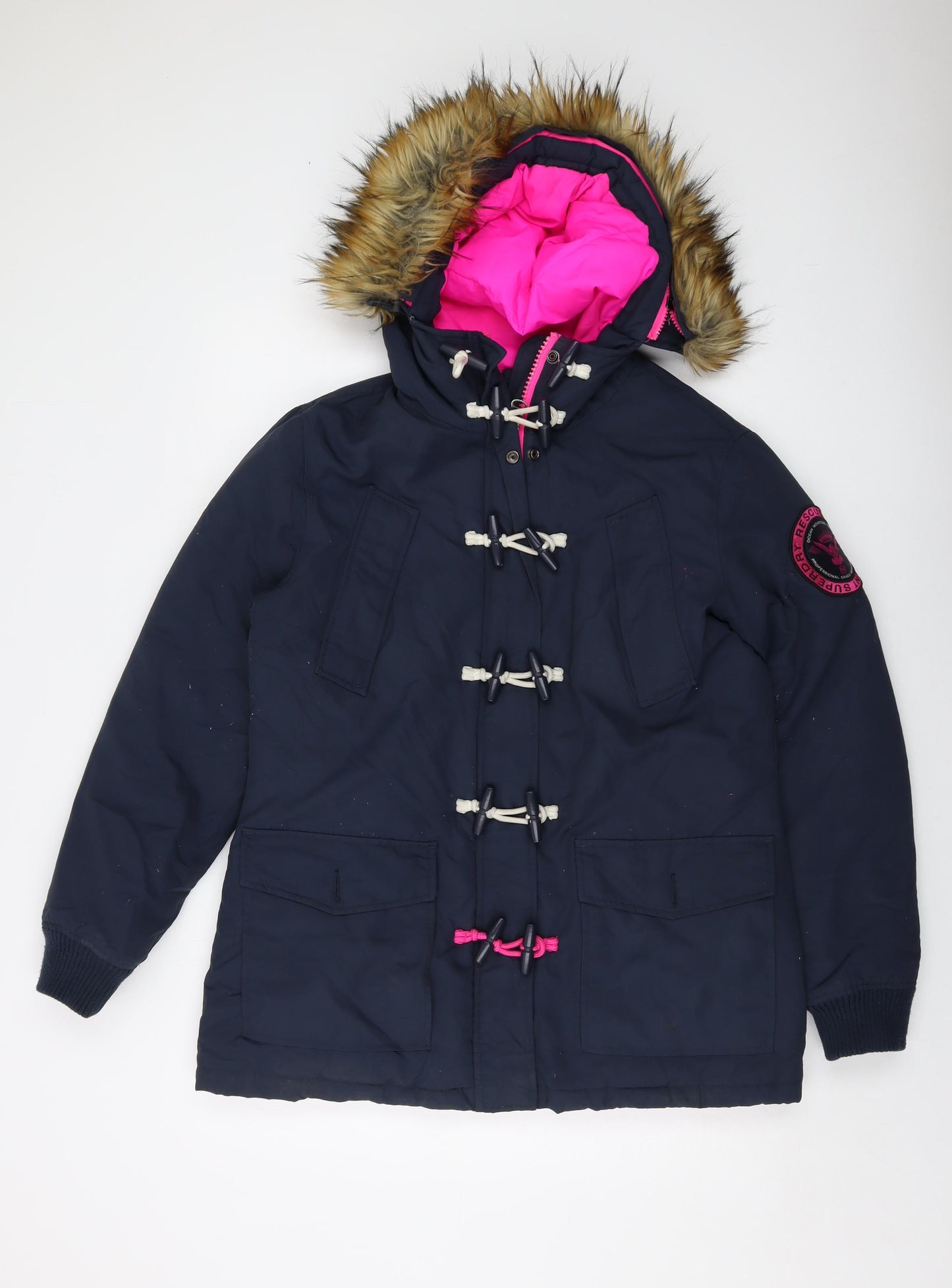 Superdry Womens Blue Jacket Size L Zip