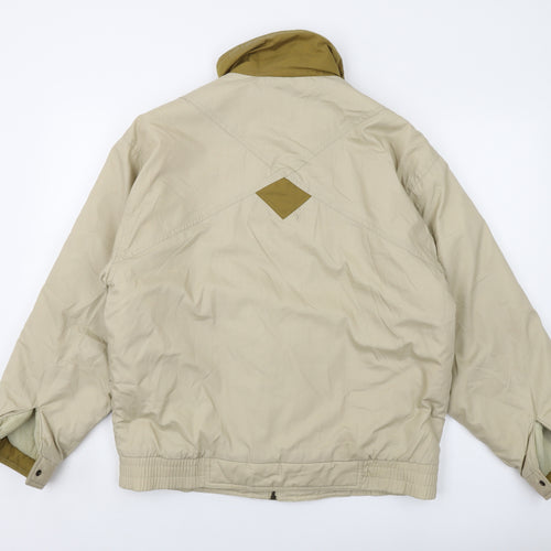 The Paviano Mens Beige Jacket Size S Zip - Vintage
