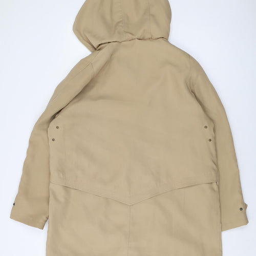 David Barry Womens Beige Jacket Size 18 Zip