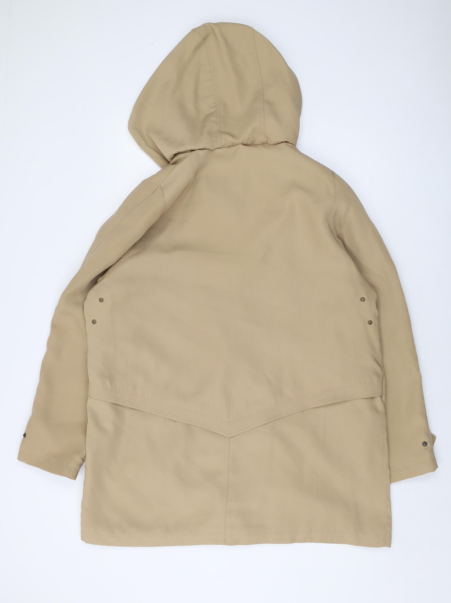 David Barry Womens Beige Jacket Size 18 Zip