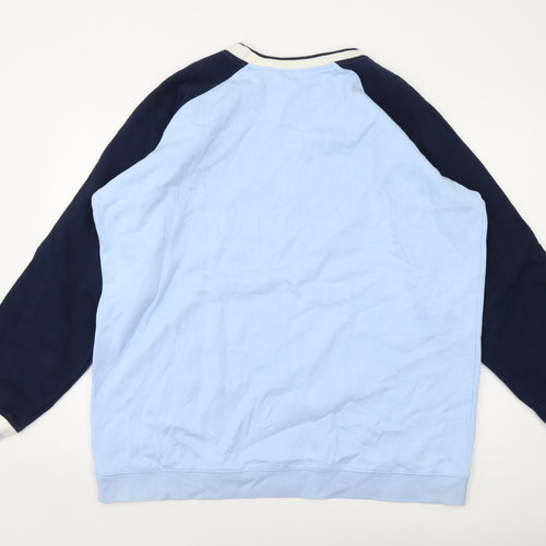 Nike Mens Blue Cotton Pullover Sweatshirt Size 2XL