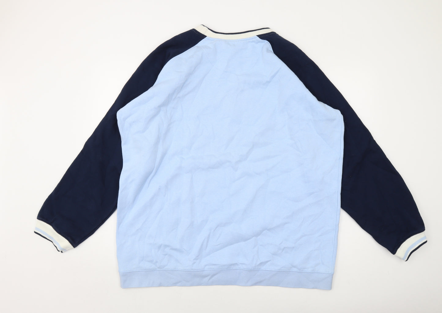 Nike Mens Blue Cotton Pullover Sweatshirt Size 2XL