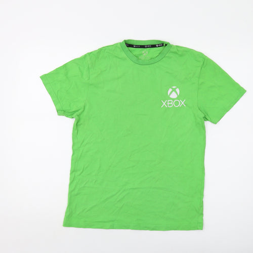 Xbox Mens Green Cotton T-Shirt Size S Crew Neck