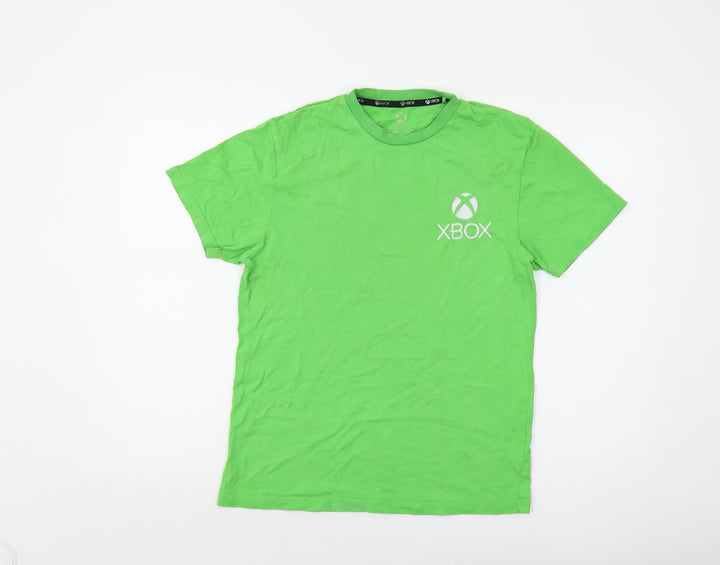 Xbox Mens Green Cotton T-Shirt Size S Crew Neck