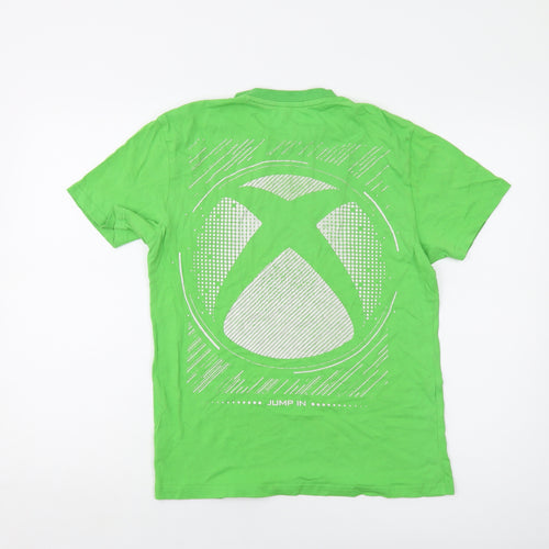 Xbox Mens Green Cotton T-Shirt Size S Crew Neck