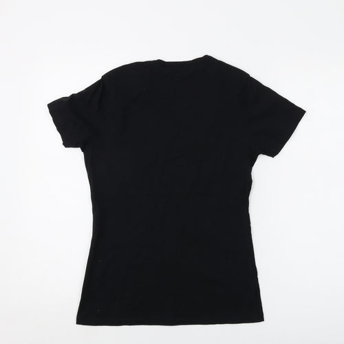 Jim Thompson Womens Black Cotton Basic T-Shirt Size L Crew Neck