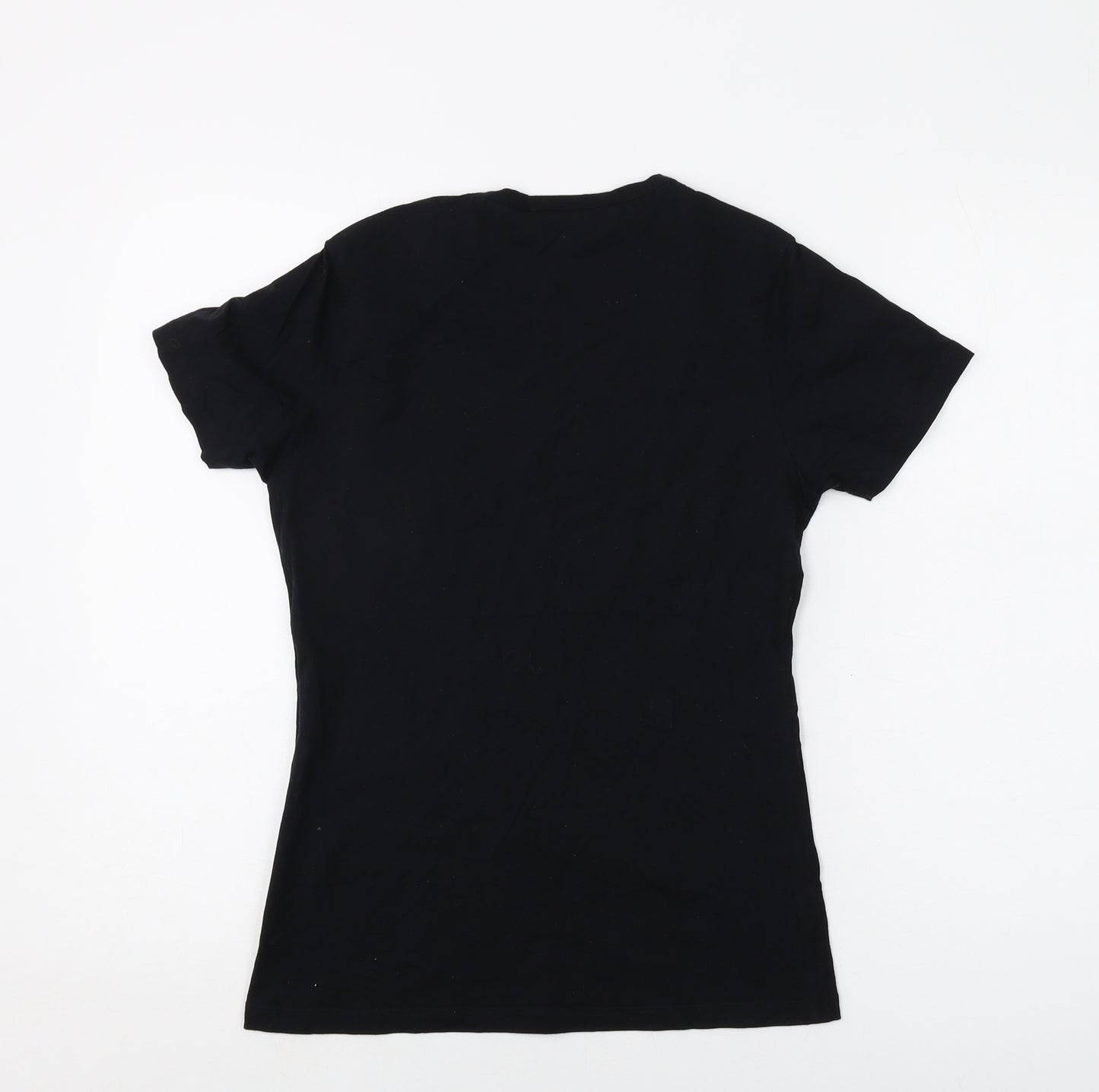 Jim Thompson Womens Black Cotton Basic T-Shirt Size L Crew Neck
