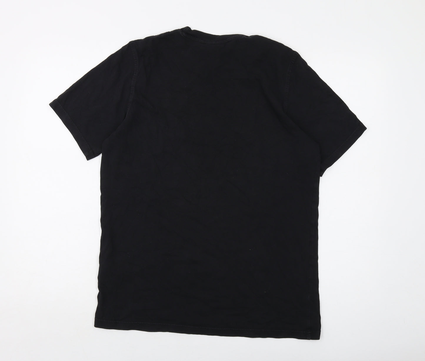 adidas Mens Black Cotton T-Shirt Size M Crew Neck