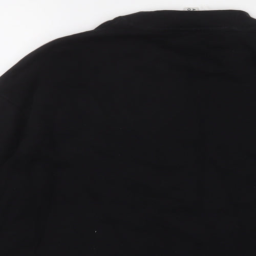 And/Or Womens Black Cotton Pullover Sweatshirt Size 10 Pullover