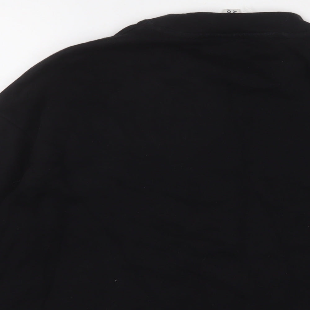 And/Or Womens Black Cotton Pullover Sweatshirt Size 10 Pullover