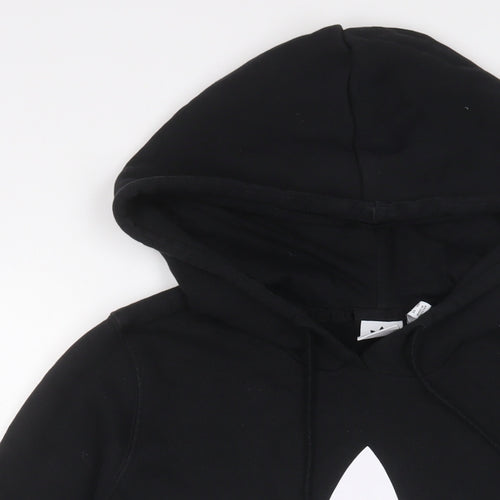 adidas Womens Black Cotton Pullover Hoodie Size 8 Pullover