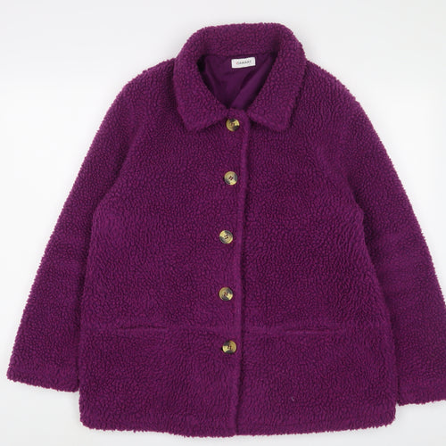 Damart Womens Purple Jacket Size 14 Button