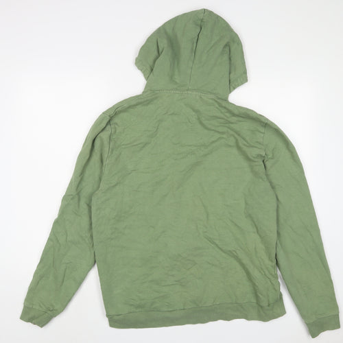 ASOS Mens Green Cotton Full Zip Hoodie Size XL