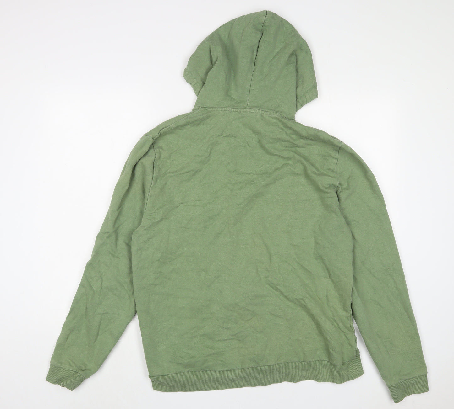 ASOS Mens Green Cotton Full Zip Hoodie Size XL