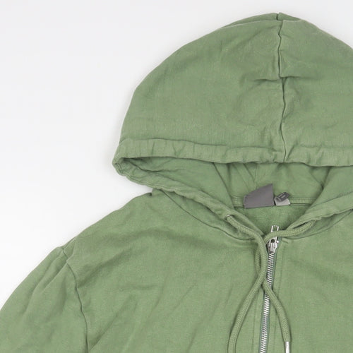 ASOS Mens Green Cotton Full Zip Hoodie Size XL