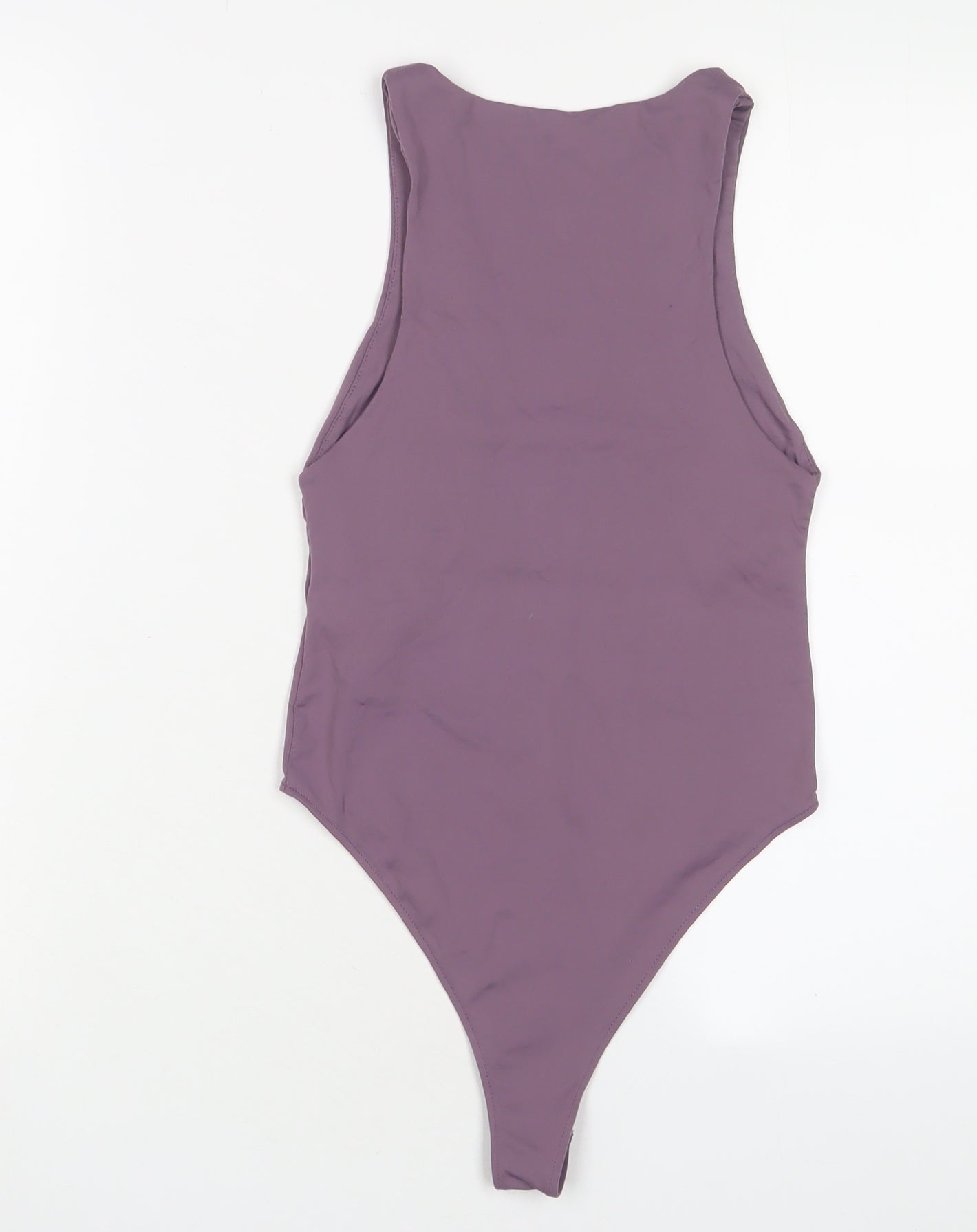 Zara Womens Purple Polyamide Bodysuit One-Piece Size S Snap