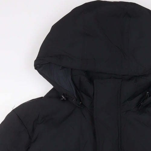 Marks and Spencer Mens Black Quilted Coat Size XL Zip