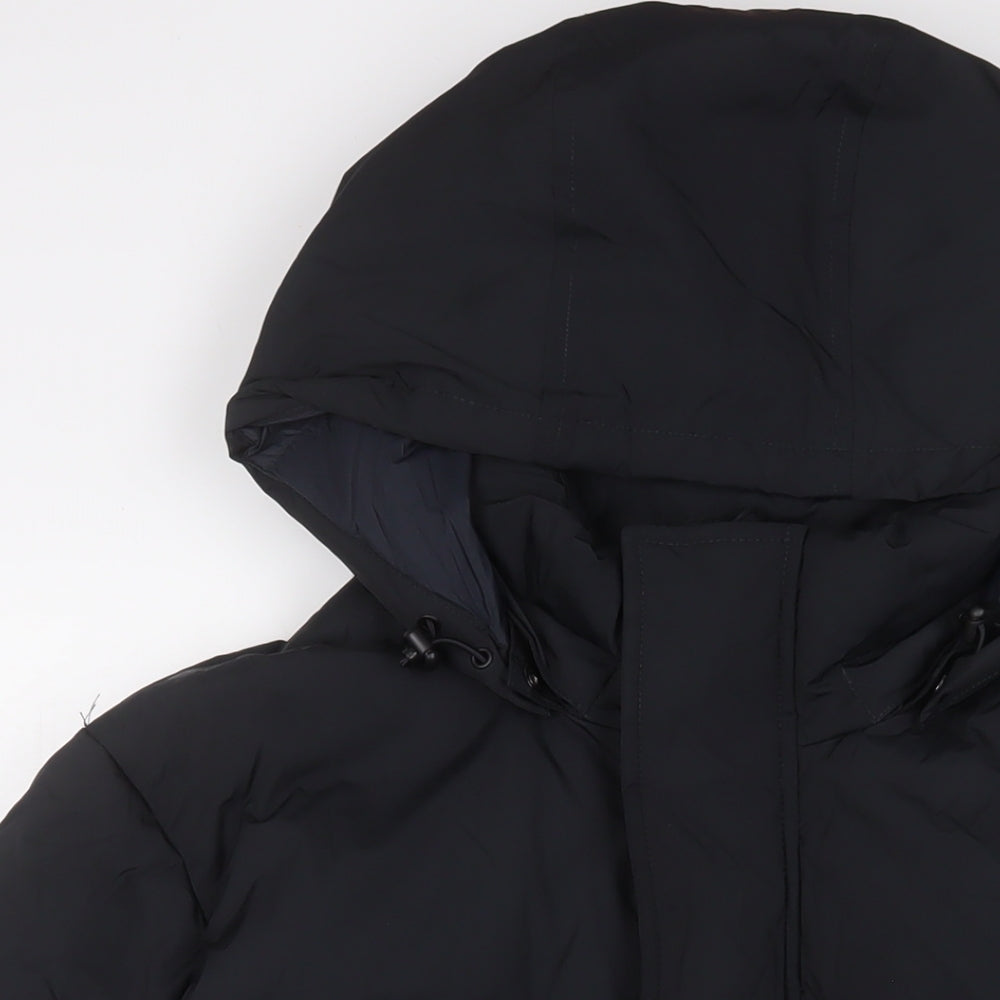 Marks and Spencer Mens Black Quilted Coat Size XL Zip