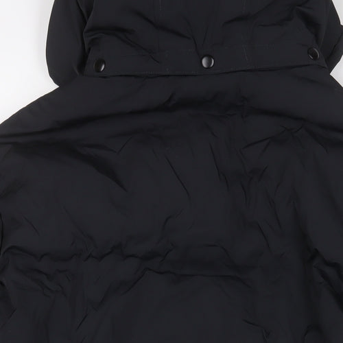 Marks and Spencer Mens Black Quilted Coat Size XL Zip