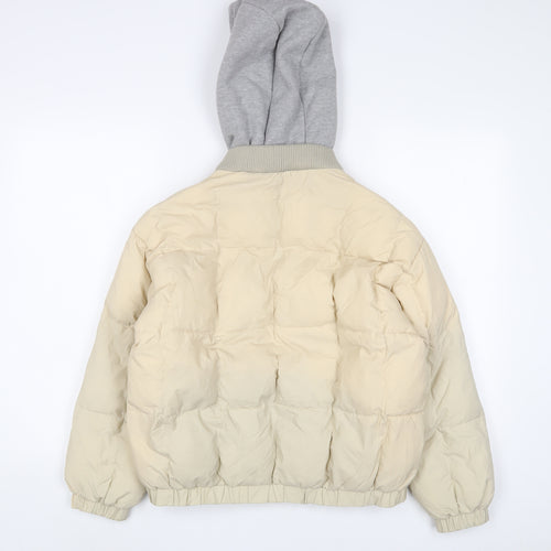 Lanyuxi Womens Beige Quilted Coat Size M Zip