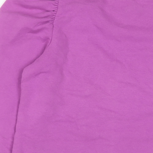 Zara Womens Purple Cotton Pullover Sweatshirt Size M Pullover