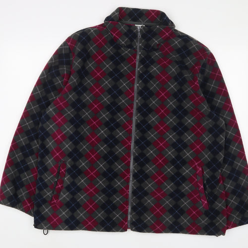 Damart Womens Multicoloured Argyle/Diamond Jacket Size 18 Zip