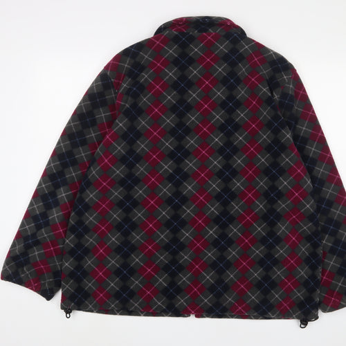 Damart Womens Multicoloured Argyle/Diamond Jacket Size 18 Zip