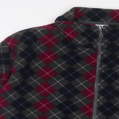 Damart Womens Multicoloured Argyle/Diamond Jacket Size 18 Zip