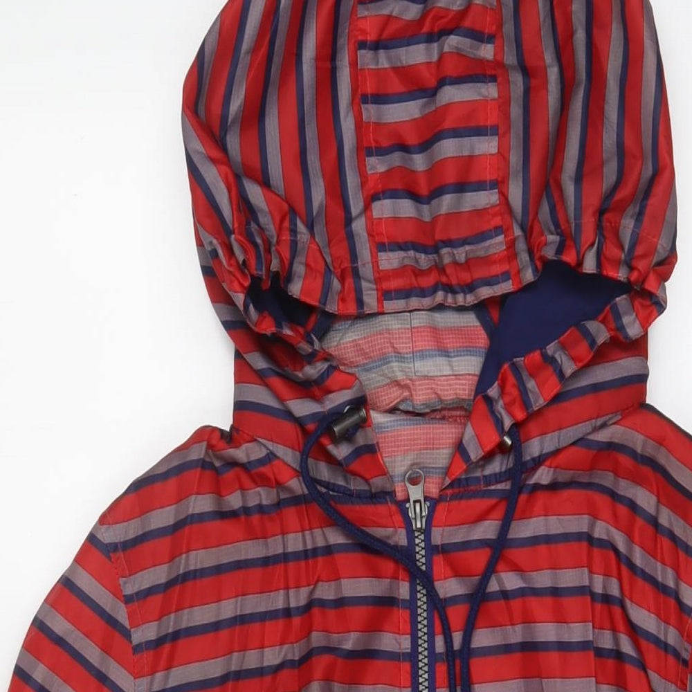 NEXT Womens Red Striped Jacket Size 14 Zip