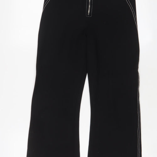 New Look Womens Black Polyamide Trousers Size 8 L20 in Regular Zip