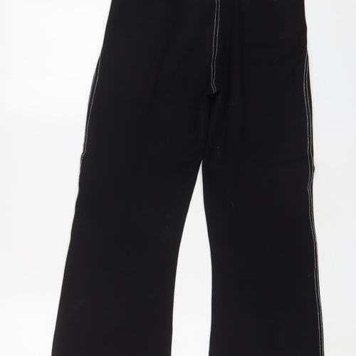 New Look Womens Black Polyamide Trousers Size 8 L20 in Regular Zip