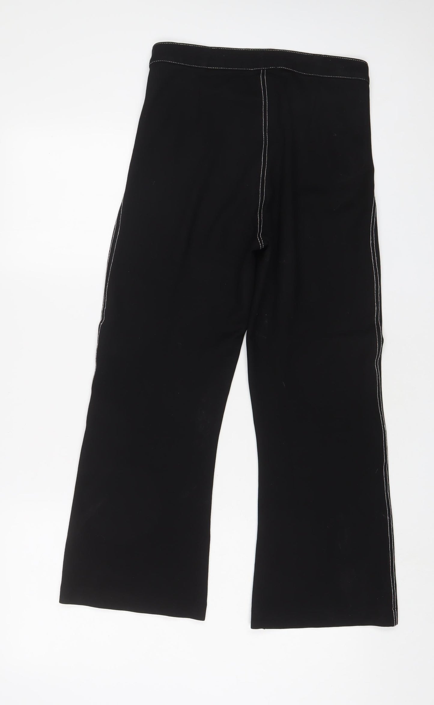 New Look Womens Black Polyamide Trousers Size 8 L20 in Regular Zip