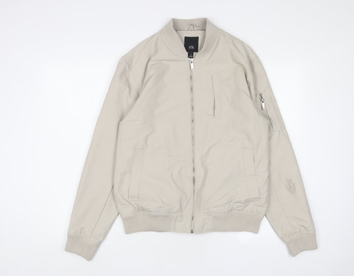 River Island Mens Beige Jacket Size M Zip