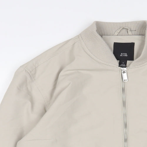 River Island Mens Beige Jacket Size M Zip