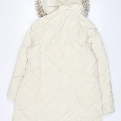 Per Una Womens Beige Parka Coat Size 12 Zip