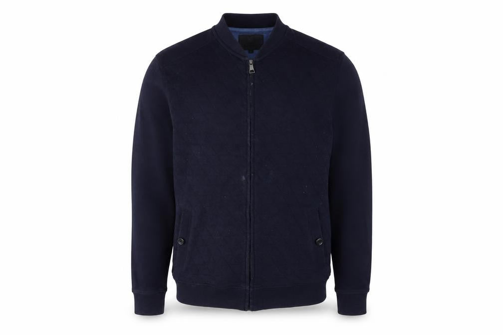 Marks and Spencer Mens Blue Cotton Full Zip Sweatshirt Size L
