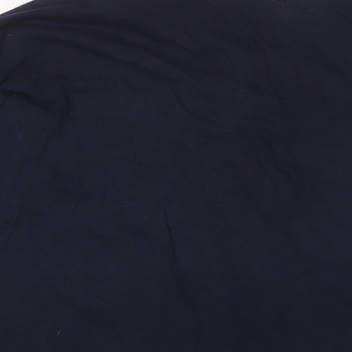 Principles Womens Blue Cotton Basic T-Shirt Size 16 Boat Neck