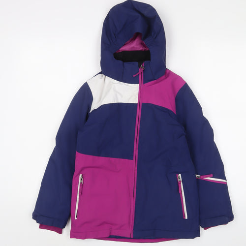 Crane Womens Purple Jacket Coat Size 10 Zip - Zip Pockets